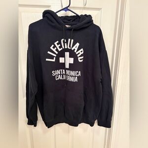 Black Lifeguard Santa Monica Hoodie Size X Large